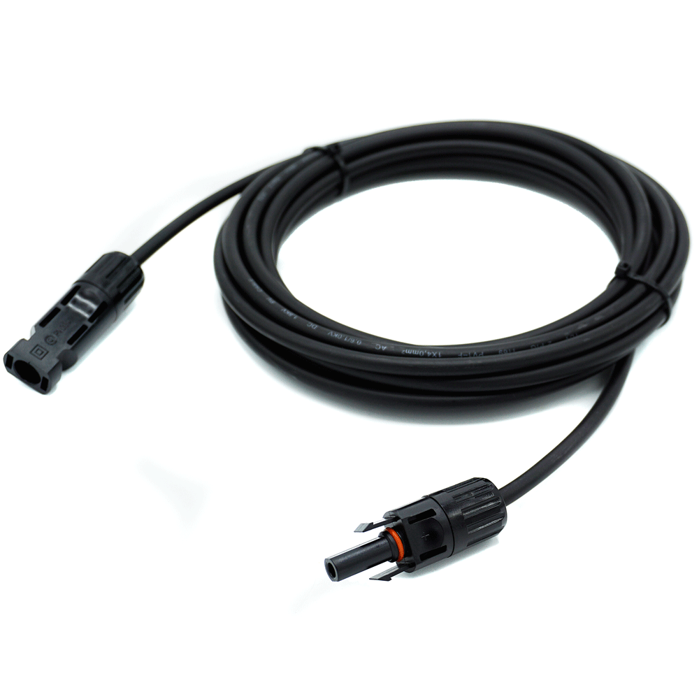 WATTSTUNDE® Solarverlängerungskabel 2x4 mm² Typ-MC4/Typ-MC4 3 m schwarz