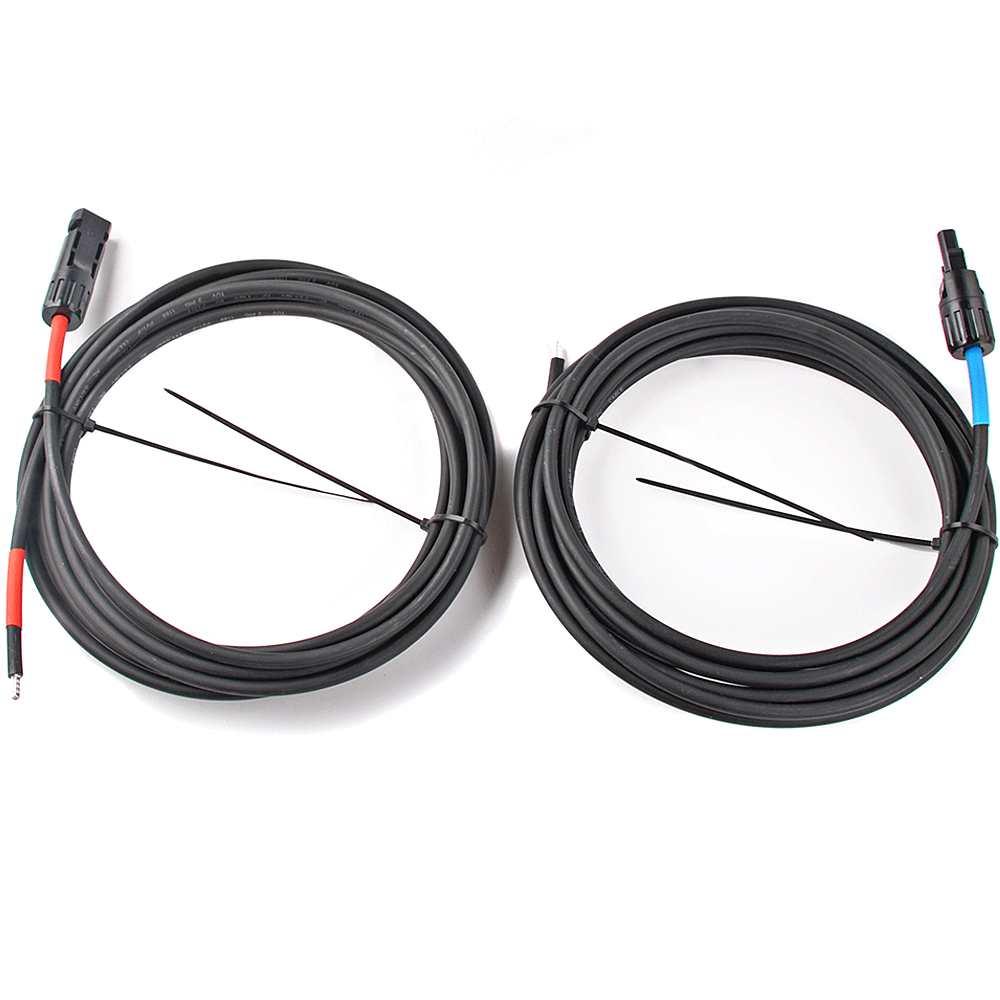WATTSTUNDE® Solaranschlusskabel 2x6 mm² Typ-MC4/Aderendhülse 7 m schwarz
