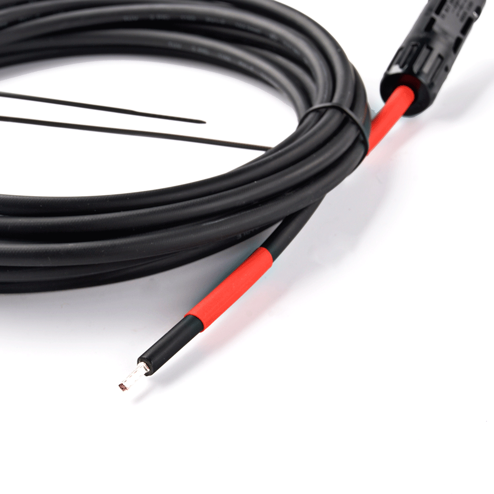 WATTSTUNDE® Solaranschlusskabel 2x6 mm² Typ-MC4/Aderendhülse 7 m schwarz