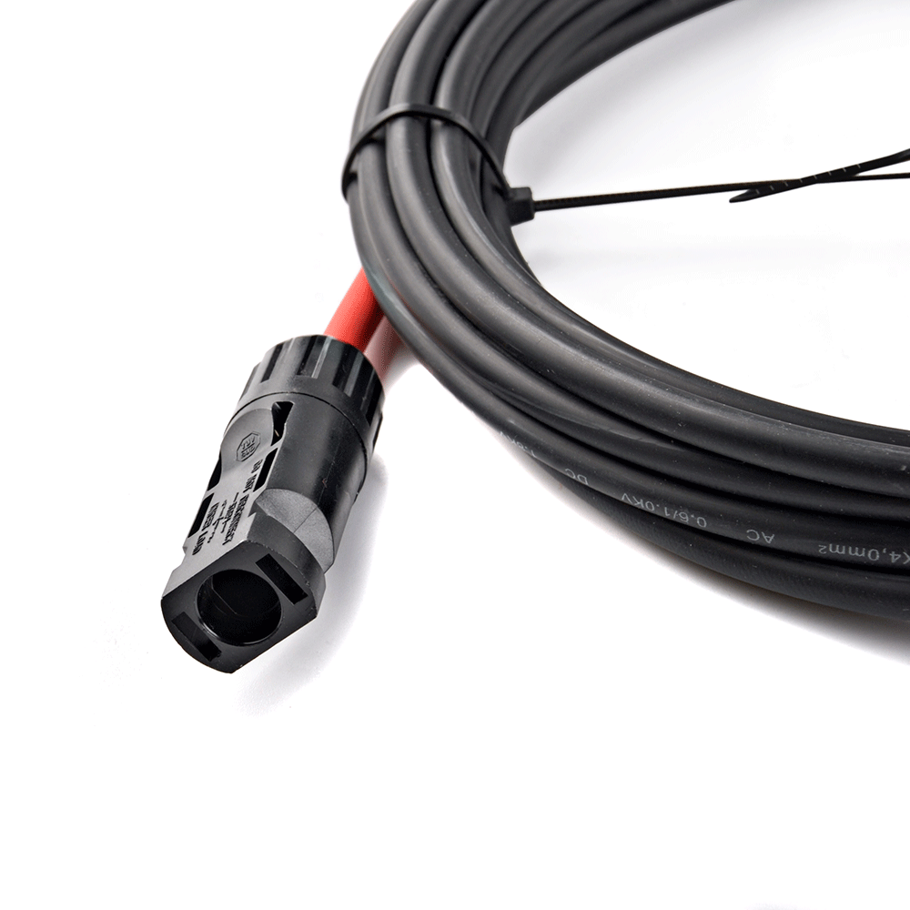 WATTSTUNDE® Solaranschlusskabel 2x6 mm² Typ-MC4/Aderendhülse 7 m schwarz