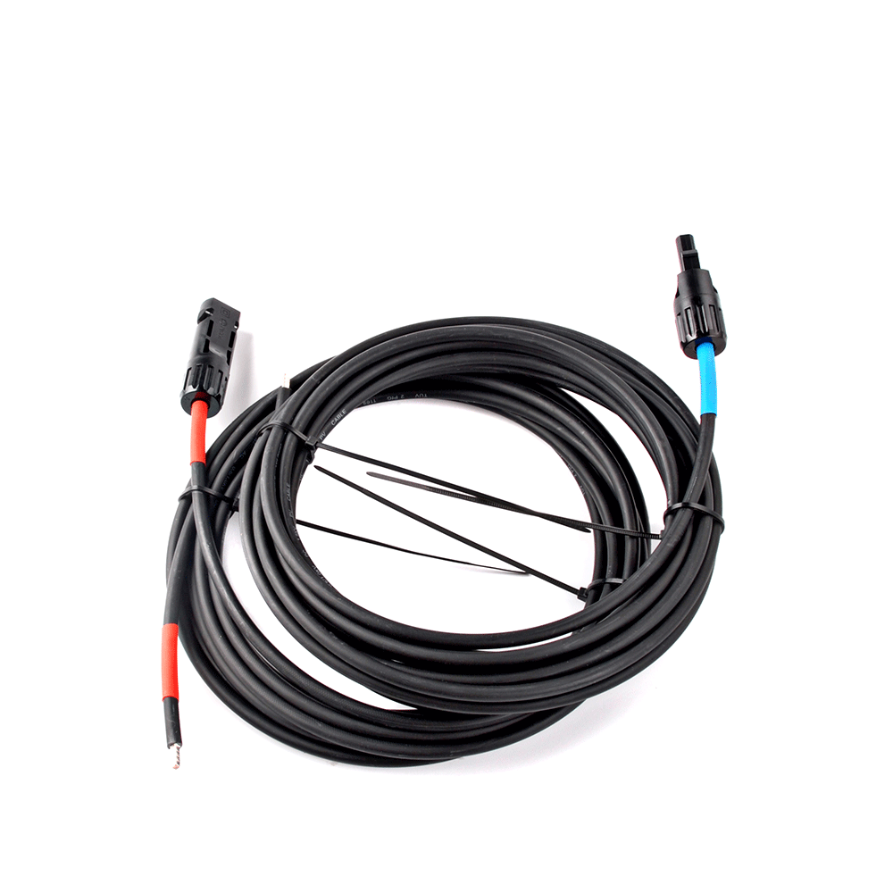 WATTSTUNDE® Solaranschlusskabel 2x6 mm² Typ-MC4/Aderendhülse 7 m schwarz