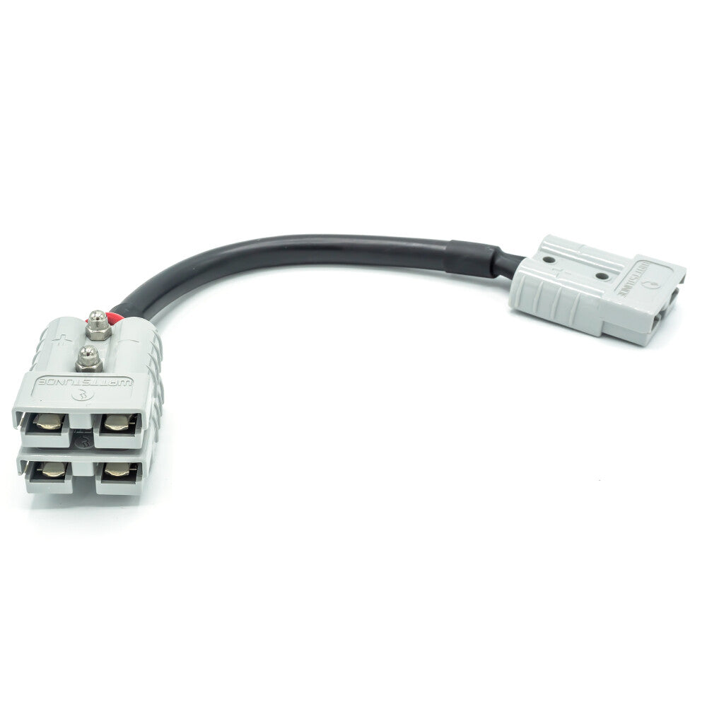 WATTSTUNDE® Adapterkabel (2x)4 mm² A50/2x A50 (Seriell) 20 cm schwarz