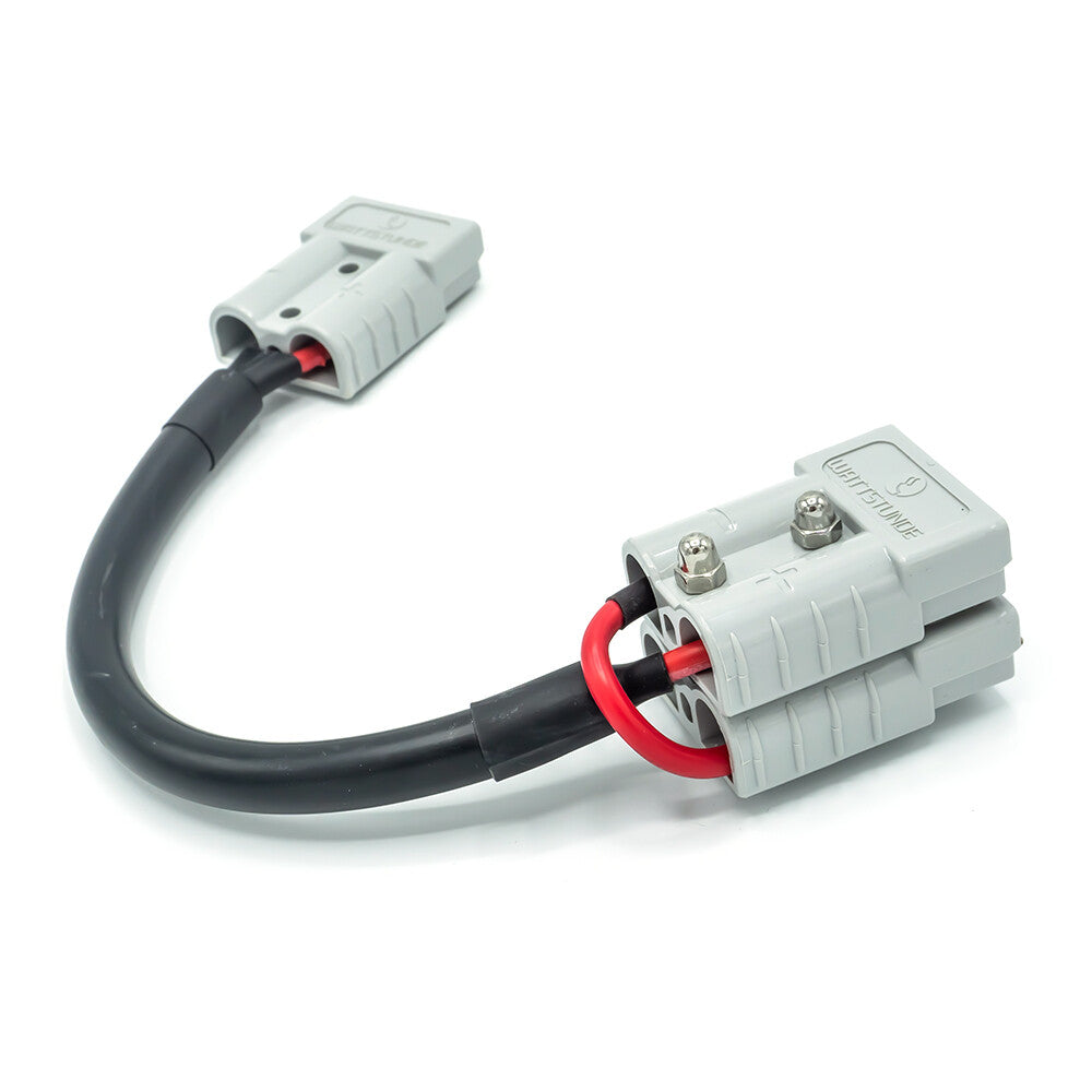 WATTSTUNDE® Adapterkabel (2x)4 mm² A50/2x A50 (Seriell) 20 cm schwarz
