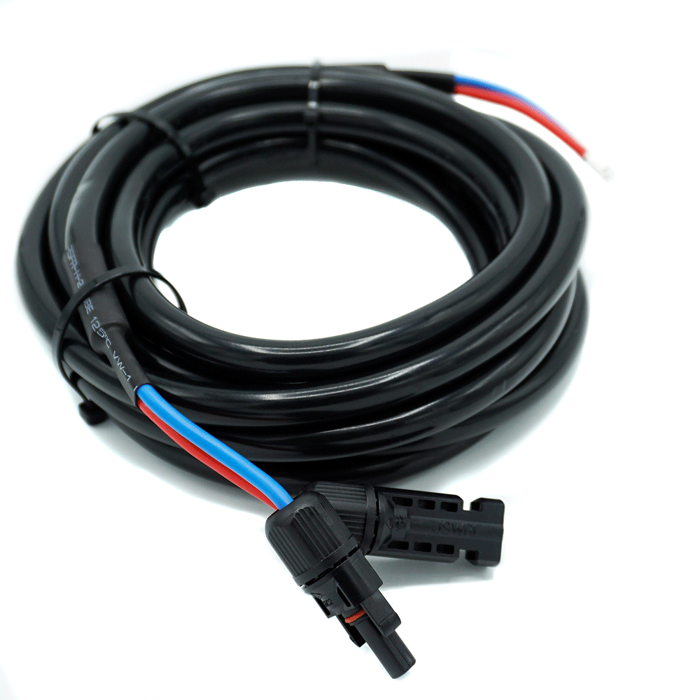 WATTSTUNDE® Anschlusskabel (2 x) 4 mm² Typ-MC4/Aderendhülse 10 m schwarz