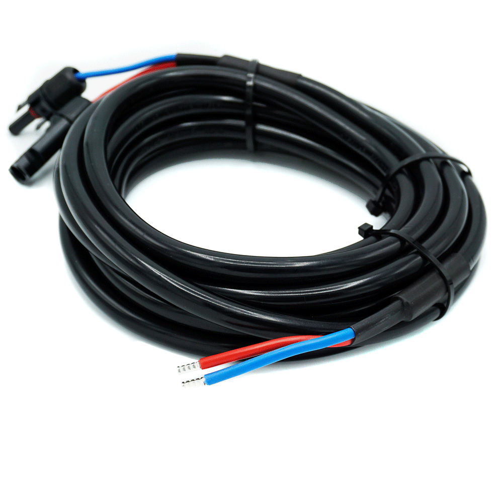 WATTSTUNDE® Anschlusskabel (2x)6 mm² Typ-MC4/Aderendhülse 7 m schwarz