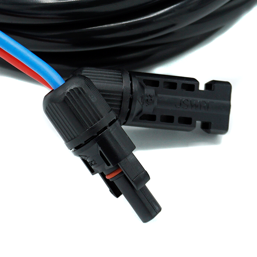 WATTSTUNDE® Anschlusskabel (2x)6 mm² Typ-MC4/Aderendhülse 7 m schwarz