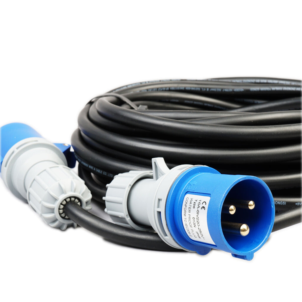 WATTSTUNDE® Verlängerungskabel (3x) 2,5 mm² CEE/CEE 15 m schwarz