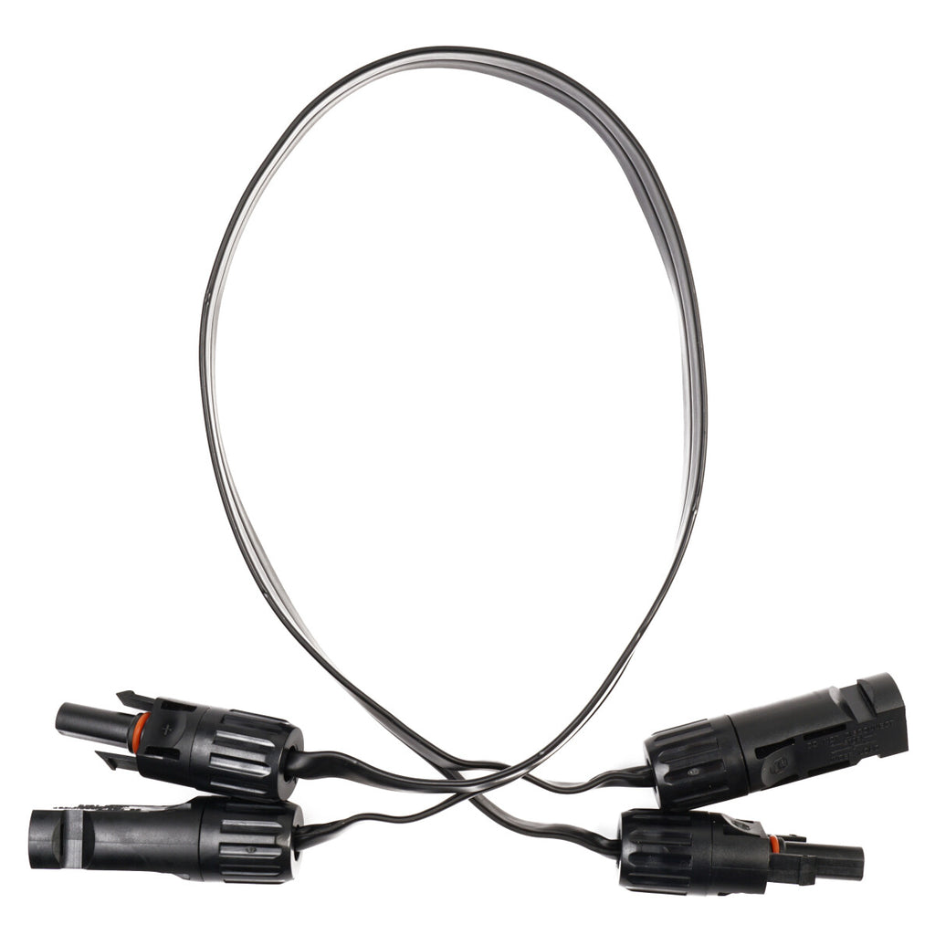 WATTSTUNDE® Flachbandkabel Typ-MC4/Typ-MC4 50 cm schwarz