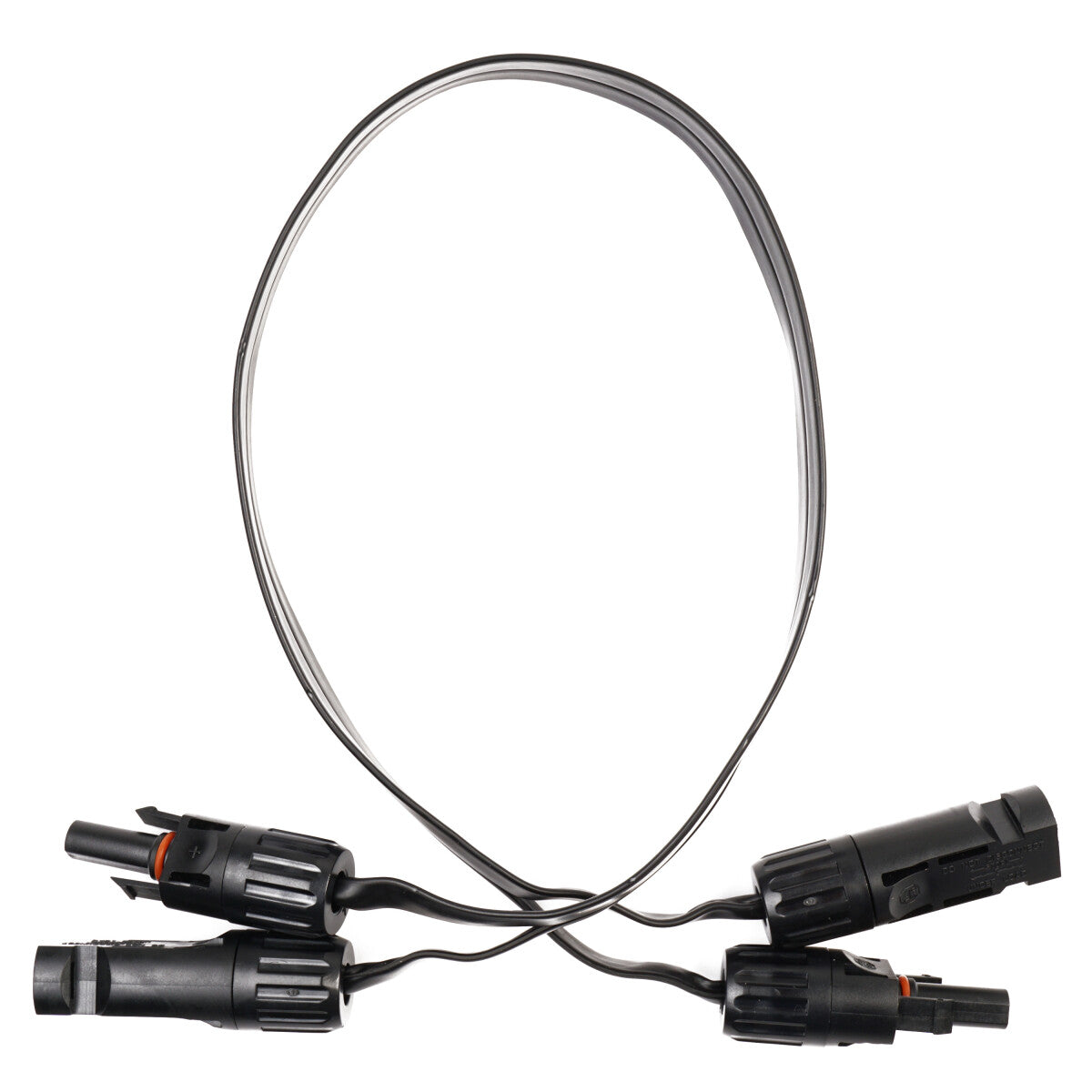 WATTSTUNDE® Flachbandkabel Typ-MC4/Typ-MC4 50 cm schwarz