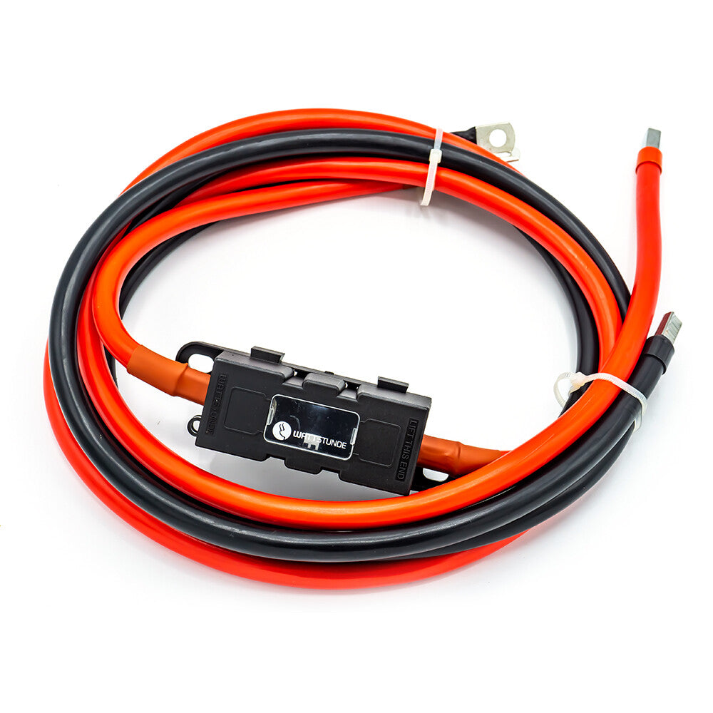 WATTSTUNDE® Sicherungskabel (mit Sicherungshalter) 2 x 35 mm² M8/Aderendhülse 2 m rot/schwarz