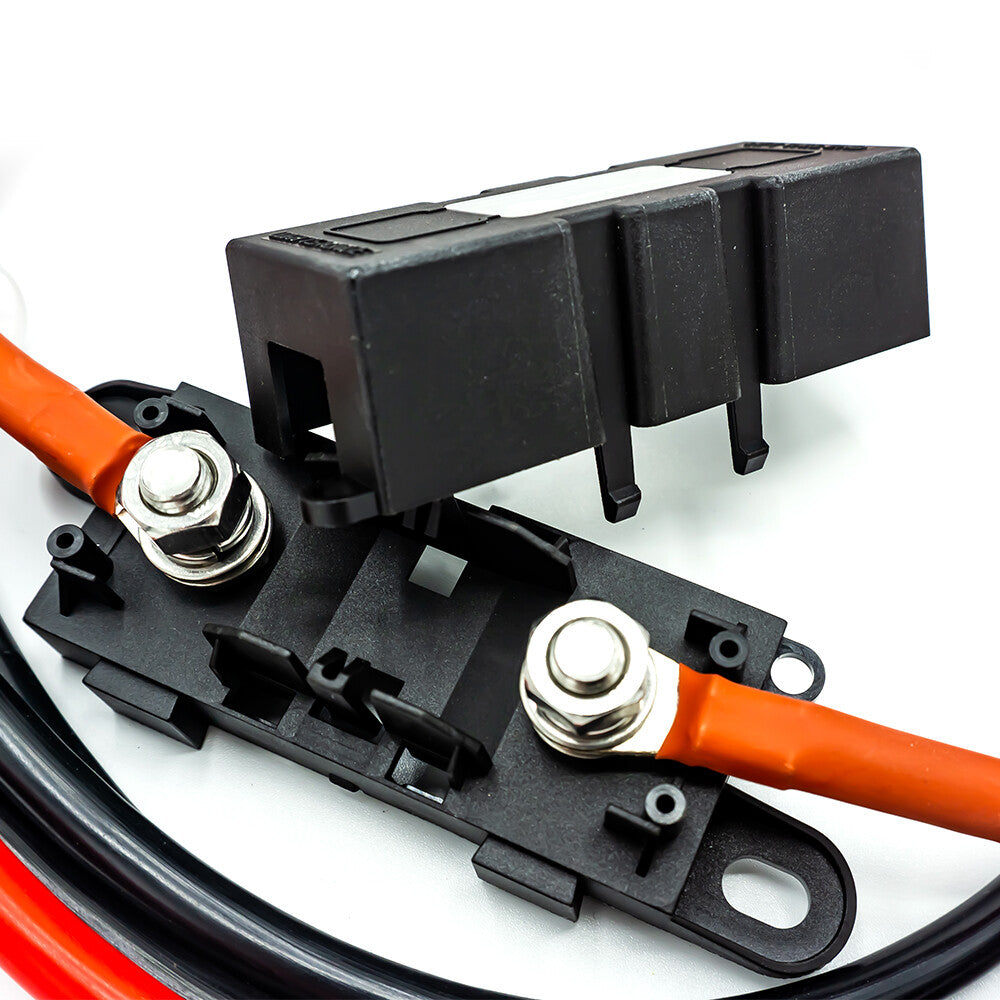 WATTSTUNDE® Sicherungskabel (mit Sicherungshalter) 2 x 35 mm² M8/Aderendhülse 1 m rot/schwarz